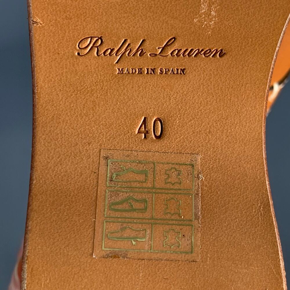 Ralph Lauren Size 10 Tan Beige Leather Slingback … - image 8